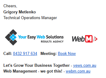 Email signature, version 2024